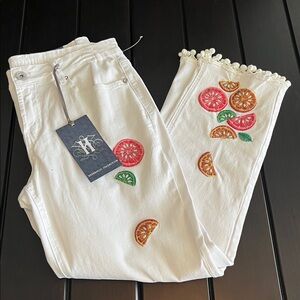 Hydraulic Nolita Fruit Embroidered Jeans ~ NEW ~